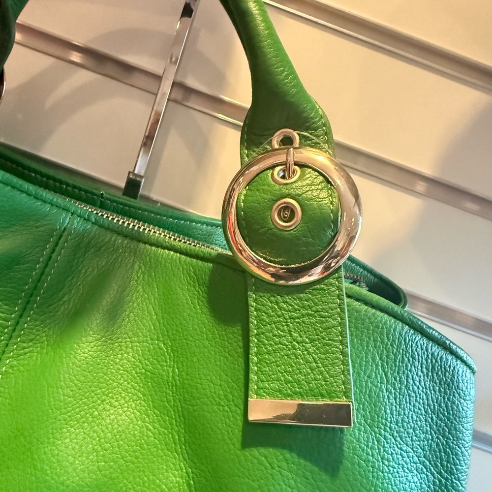 Designer Direct/ Charles David Emerald Green Shoulder Bag - sample - Picture 2 of 4
